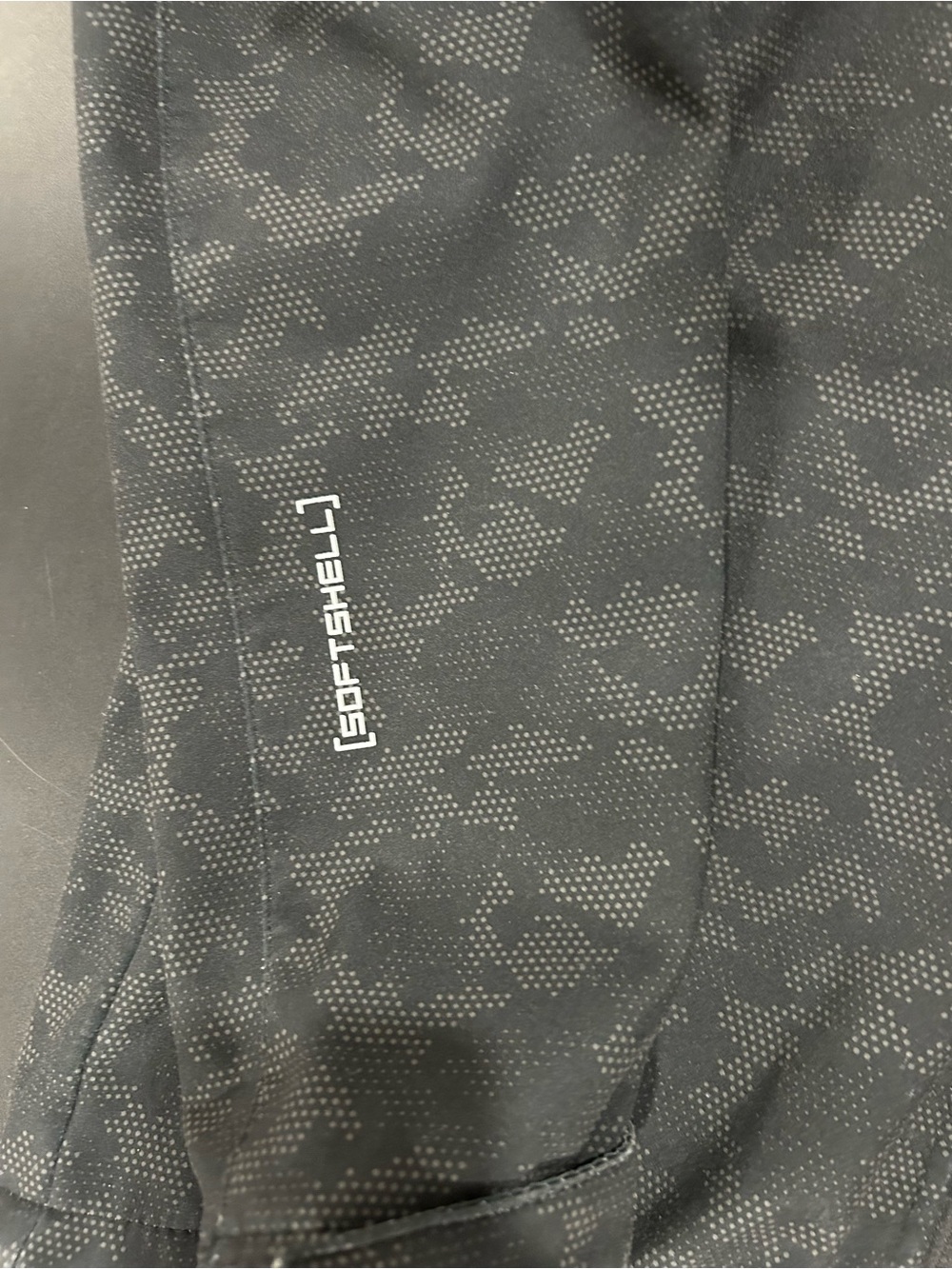 Black Camo Hooded Softshell Jacket - Picture 4 of 6
